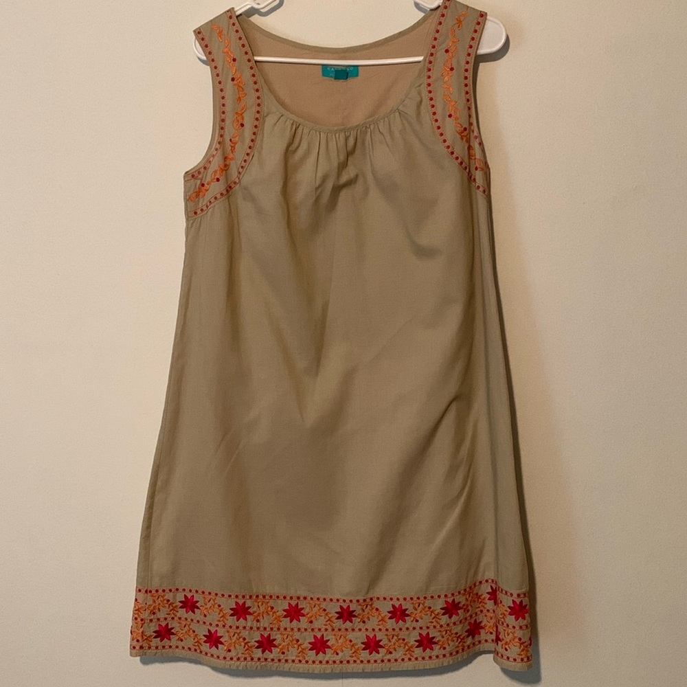 Calypso Sleeveless Embroidered Dress